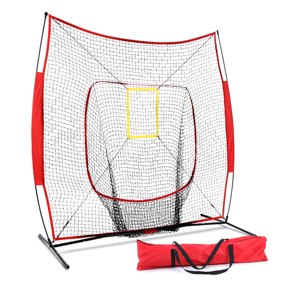 Everfit 7ft Baseball Net Pitching Kit with Stand Softball Training Aid Sports-0