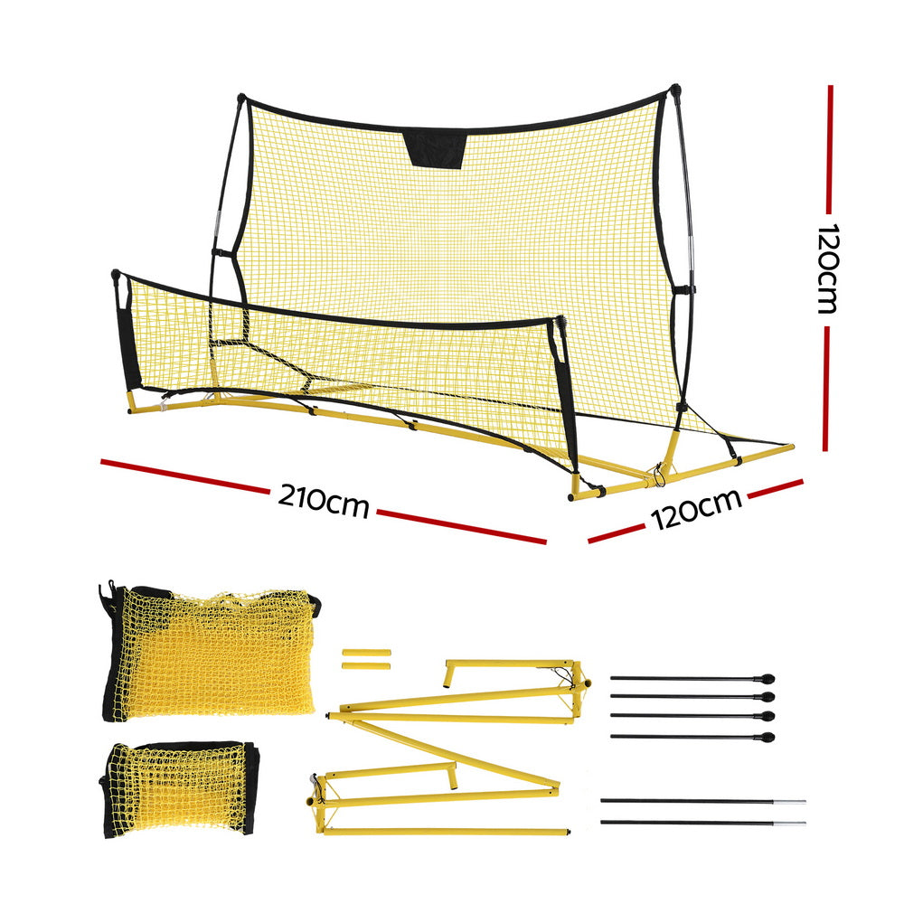 Everfit 2.1m Football Soccer Net Portable Goal Net Rebounder Sports Training Yellow-1
