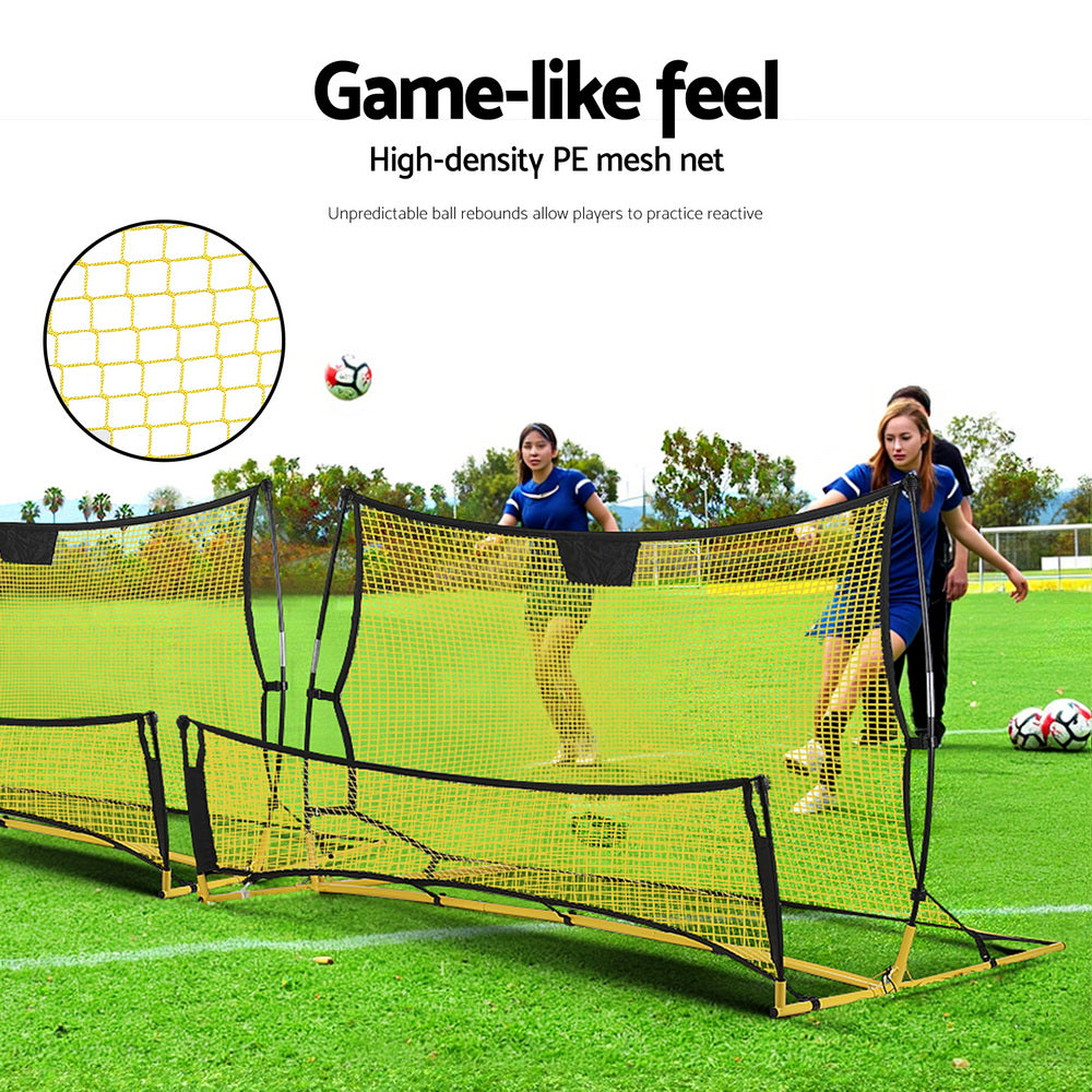 Everfit 2.1m Football Soccer Net Portable Goal Net Rebounder Sports Training Yellow-4
