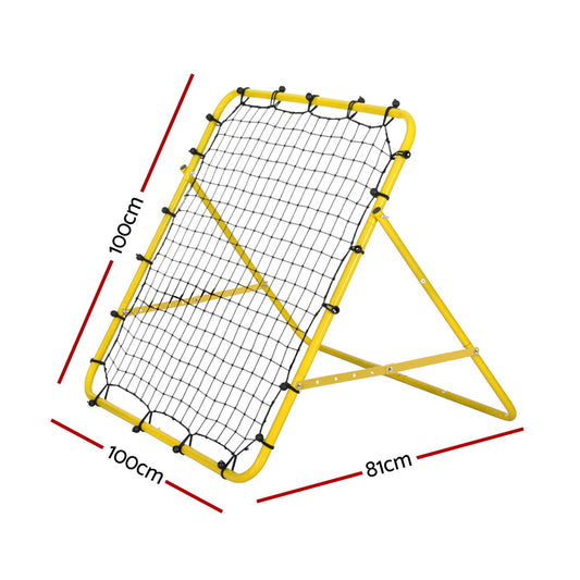 Everfit Baseball Soccer Net Rebounder Football Goal Net Sports Training Aid Yellow-1