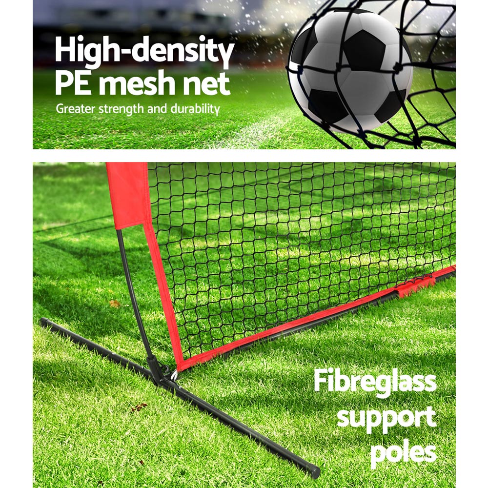 Everfit 1.8m Football Soccer Net Portable Goal Net Training 3 Target Zone-3