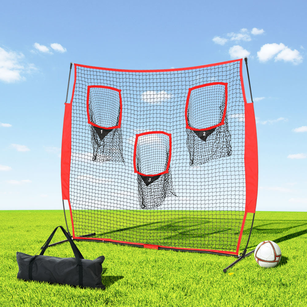 Everfit 1.8m Football Soccer Net Portable Goal Net Training 3 Target Zone-6