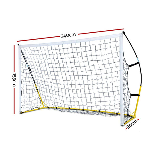 Everfit 2.4m Football Soccer Net Portable Goal Net Rebounder Sports Training-0