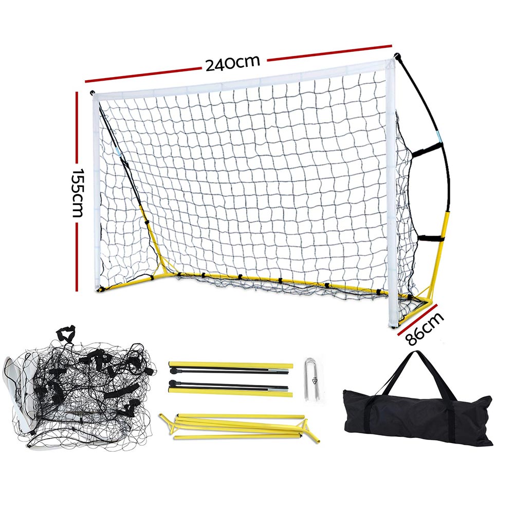 Everfit 2.4m Football Soccer Net Portable Goal Net Rebounder Sports Training-1