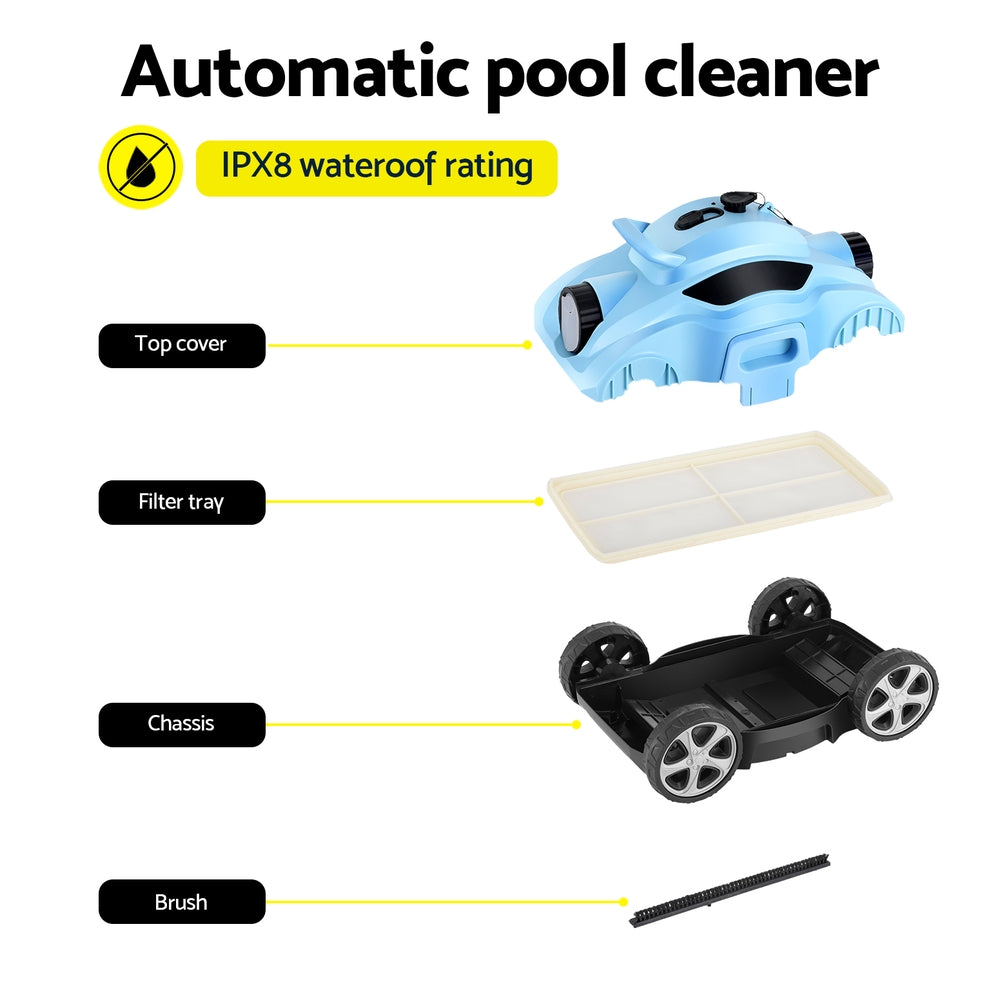 Aquabuddy Robotic Pool Cleaner Automatic Floor Vacuum Robot Swimming Cordless-5