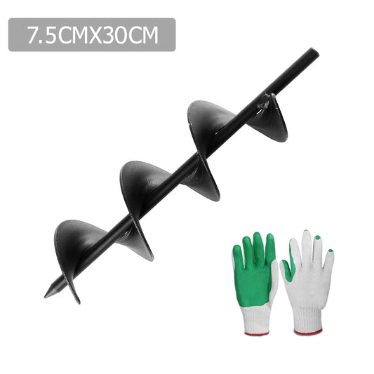 GIANTZ Power Garden Auger Small Earth Planter 75 X 300MM Black-0
