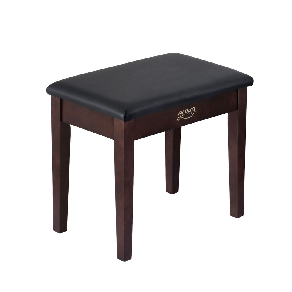 Alpha Piano Bench Stool with Storage Wooden PU Leather-0