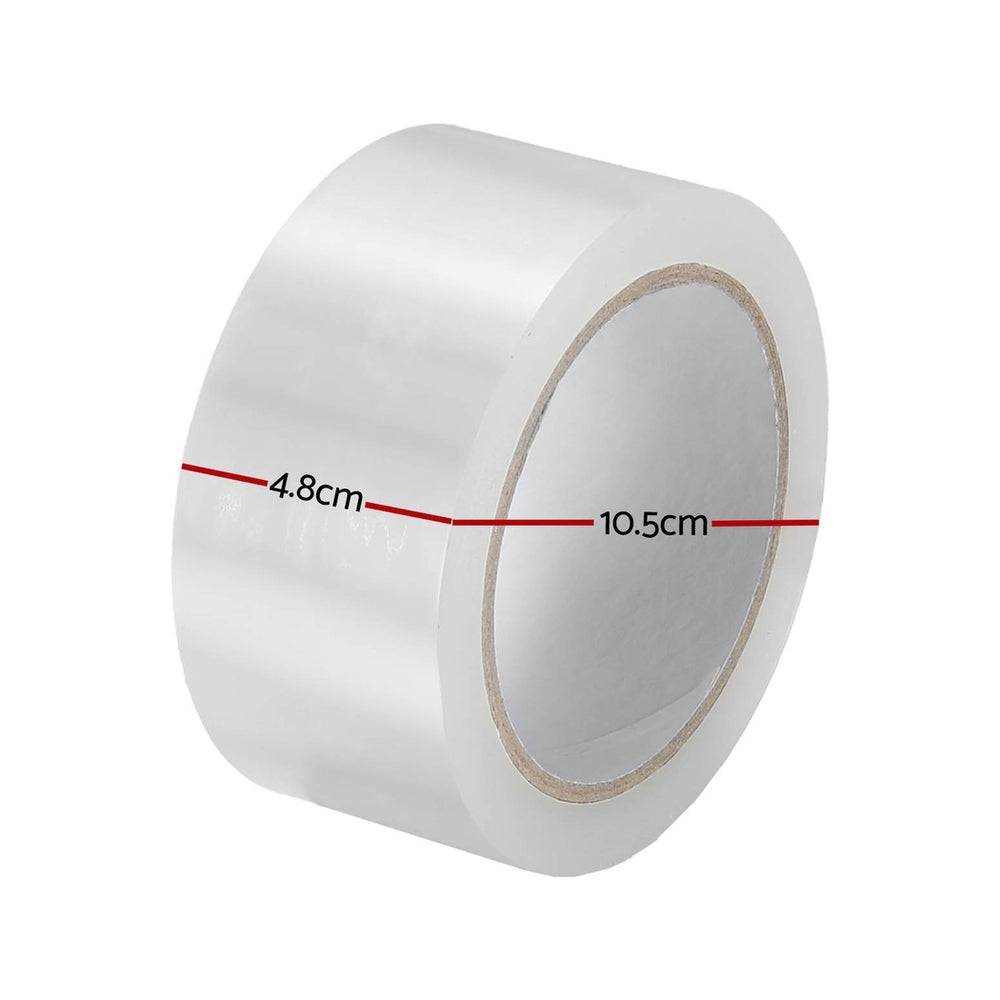 12 Rolls Packing Packaging Tape Sticky Clear Sealing Tapes Transparent 48mmx75m-1