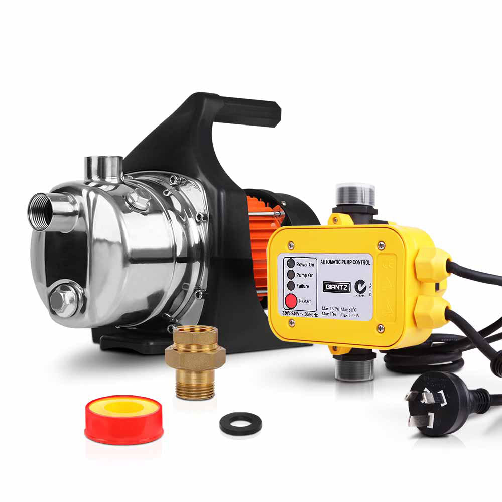 Giantz Garden Water Pump High Pressure 1500W Tank Rain Farm Irrigation House Yellow-6