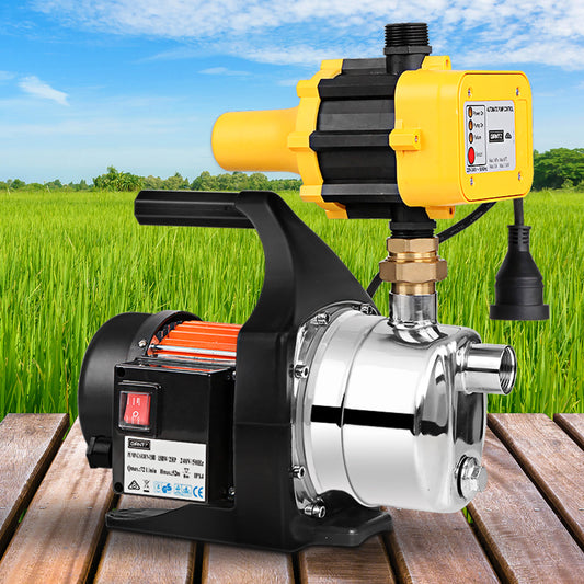 Giantz Garden Water Pump High Pressure 1500W Tank Rain Farm Irrigation House Yellow-0