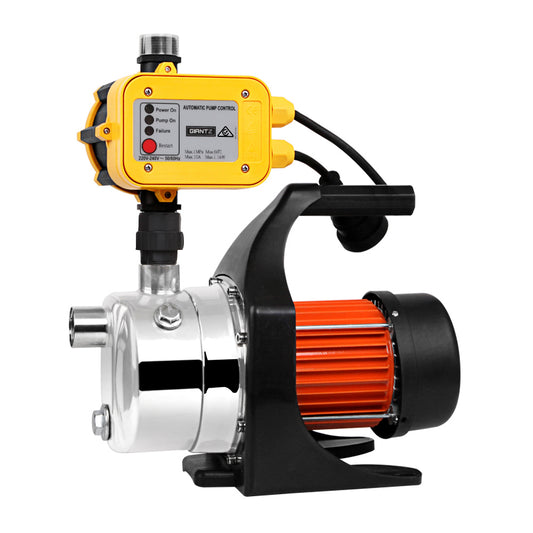 Giantz Garden Water Jet Pump High Pressure 800W Tank Rain Farm Irrigation Yellow-0