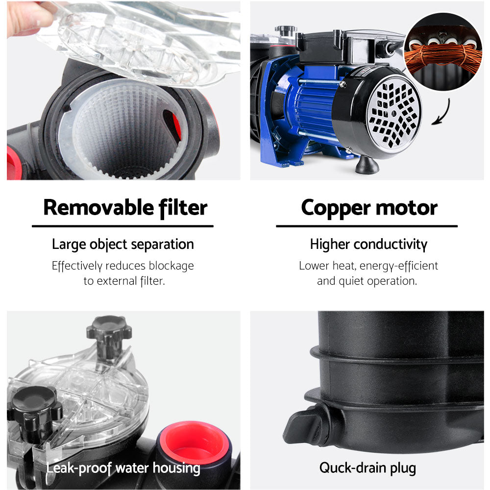 Giantz 1200W Swimming Pool Water Pump-3