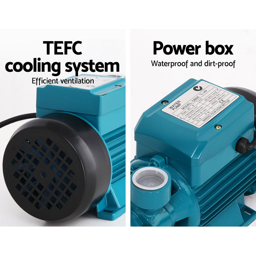 Giantz Peripheral Water Pump Garden Boiler Car Wash Electric Irrigation QB60-3