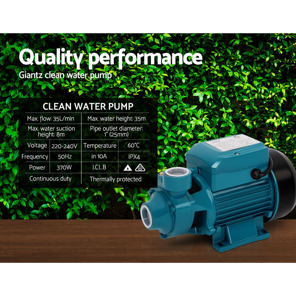 Giantz Peripheral Water Pump Garden Boiler Car Wash Electric Irrigation QB60-5