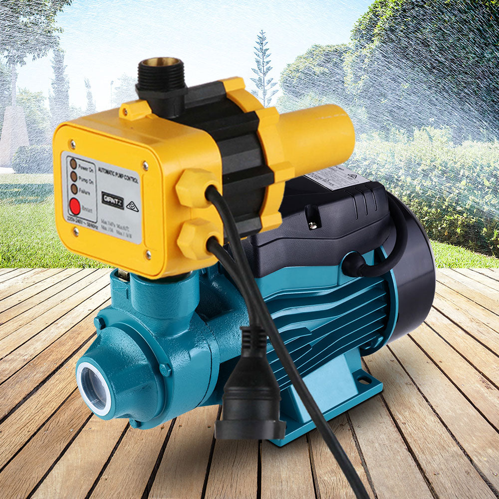 Giantz Peripheral Water Pump Garden Boiler Car Wash Electric Irrigation QB60 Yellow-7