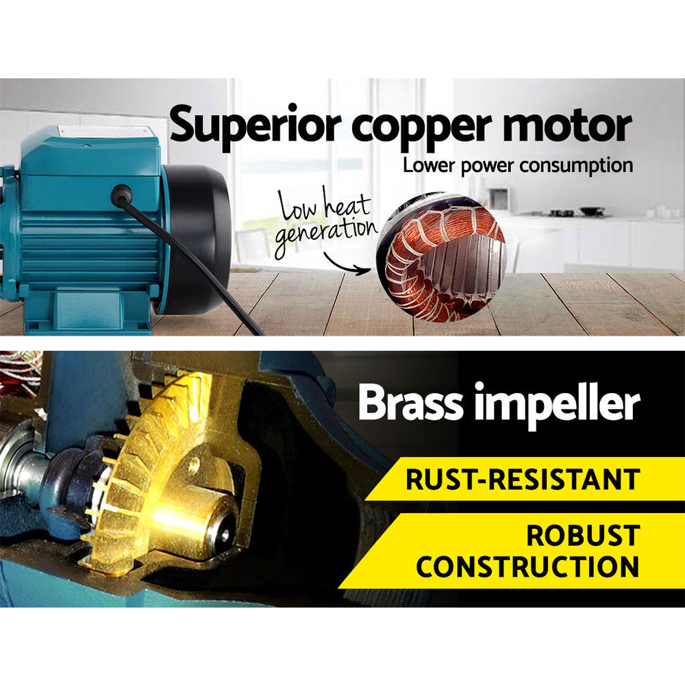 Giantz Auto Peripheral Pump Clean Water Garden Farm Rain Tank Irrigation QB60-3