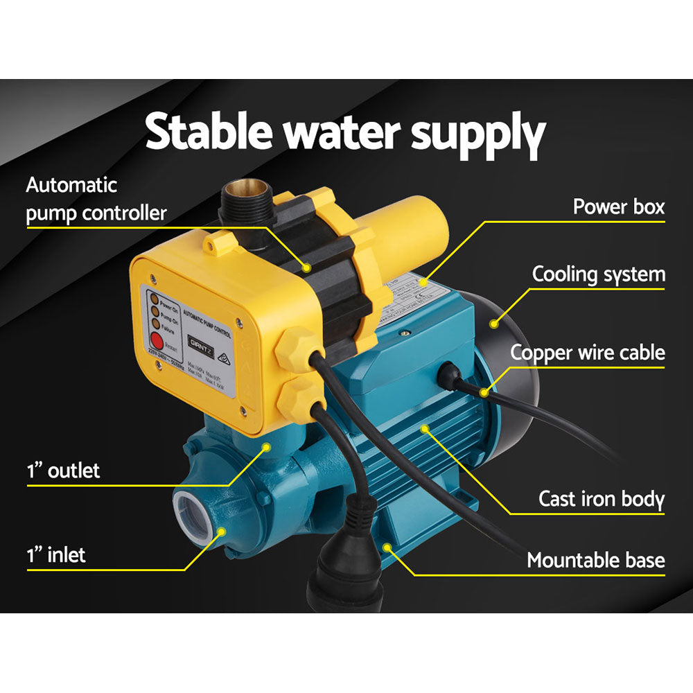 Giantz Peripheral Pump Auto Controller Clean Water Garden Farm Rain Irrigation-2