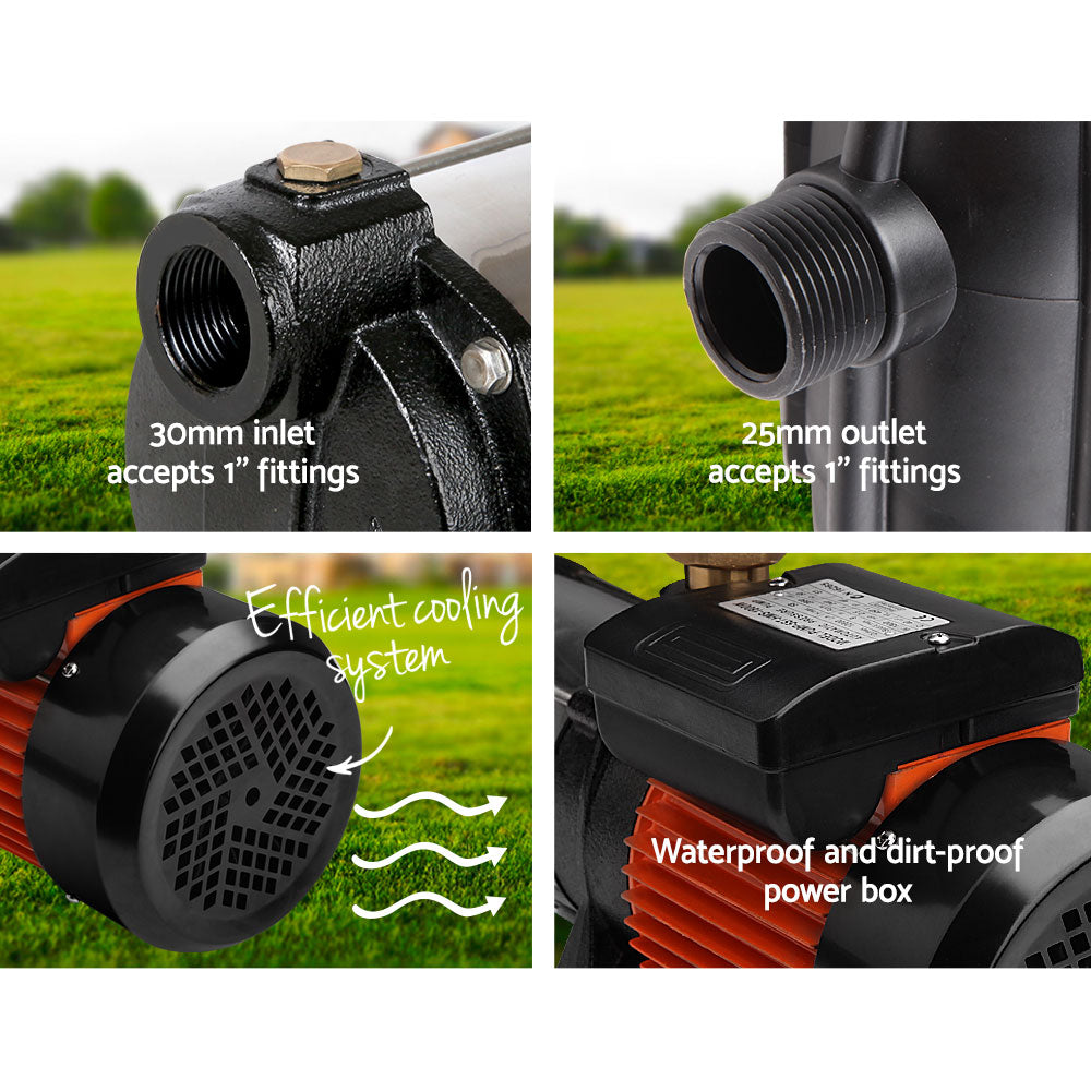 Giantz Garden Water Pump High Pressure 1800W Multi Stage Tank Rain Irrigation Black-4