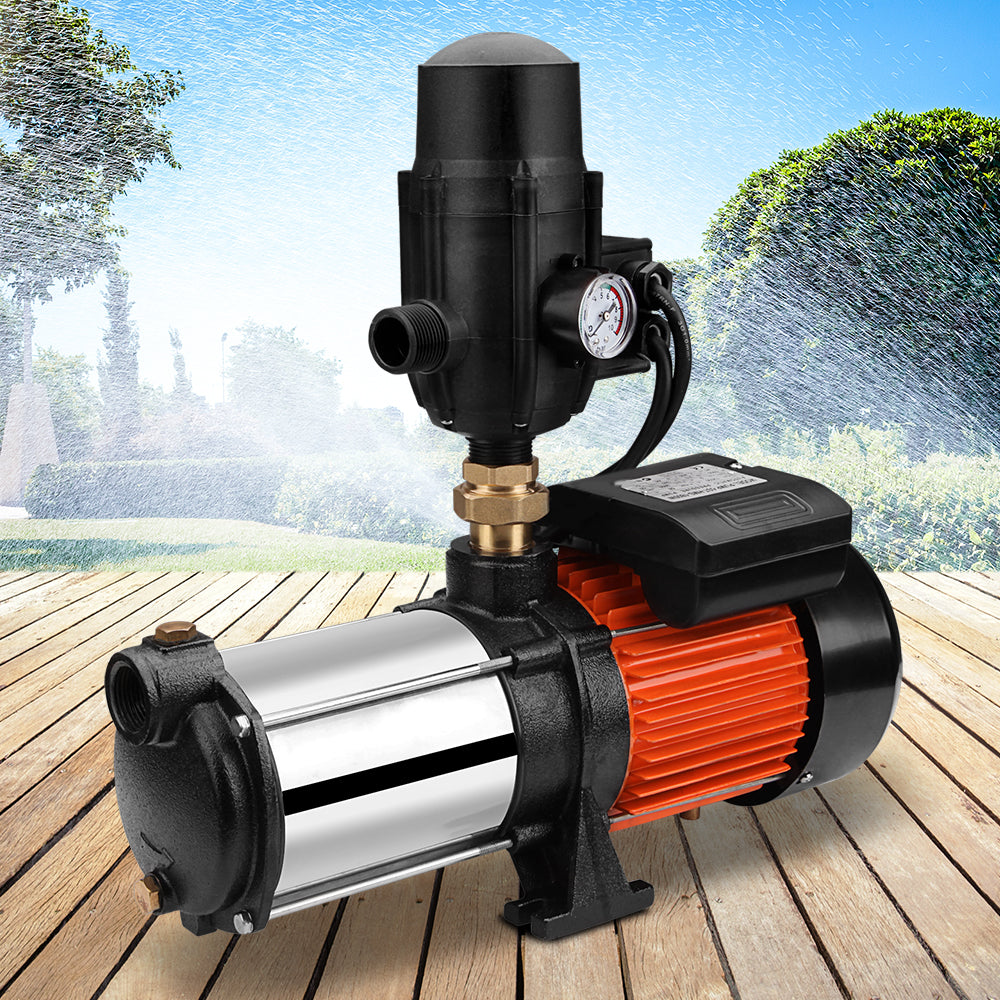 Giantz Garden Water Pump High Pressure 1800W Multi Stage Tank Rain Irrigation Black-7