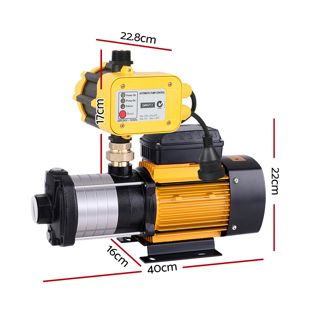 Giantz Garden Water Pump High Pressure 2000W Multi Stage Tank Rain Irrigation Yellow-1