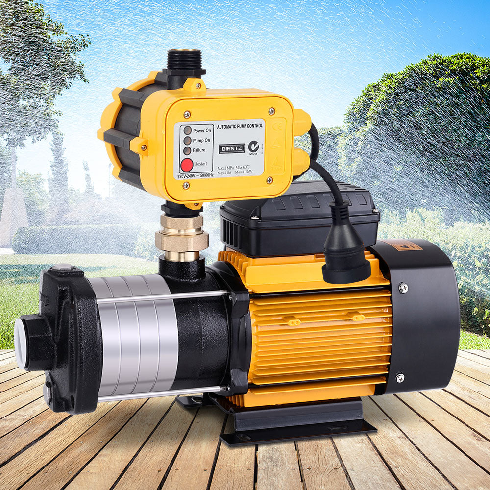 Giantz Garden Water Pump High Pressure 2000W Multi Stage Tank Rain Irrigation Yellow-7