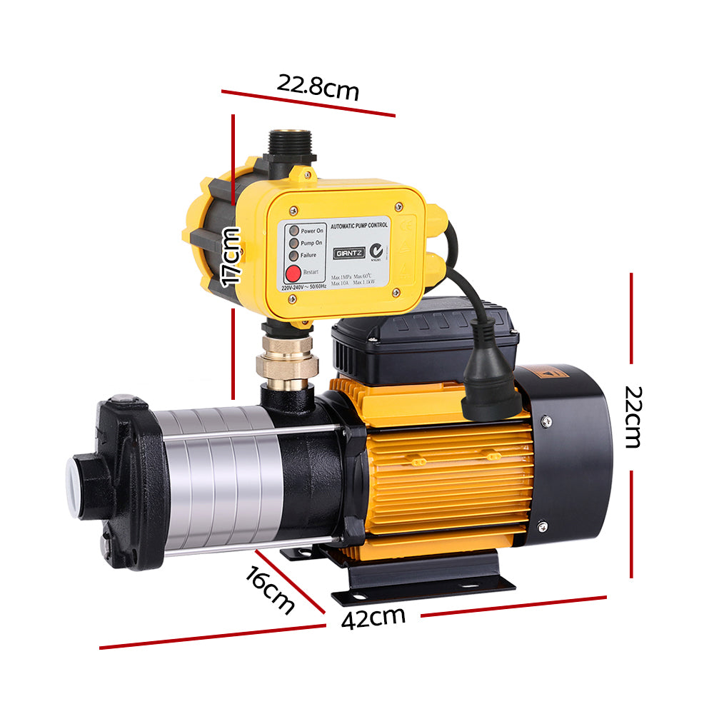 Giantz Garden Water Pump High Pressure 2500W Multi Stage Tank Rain Irrigation Yellow-1