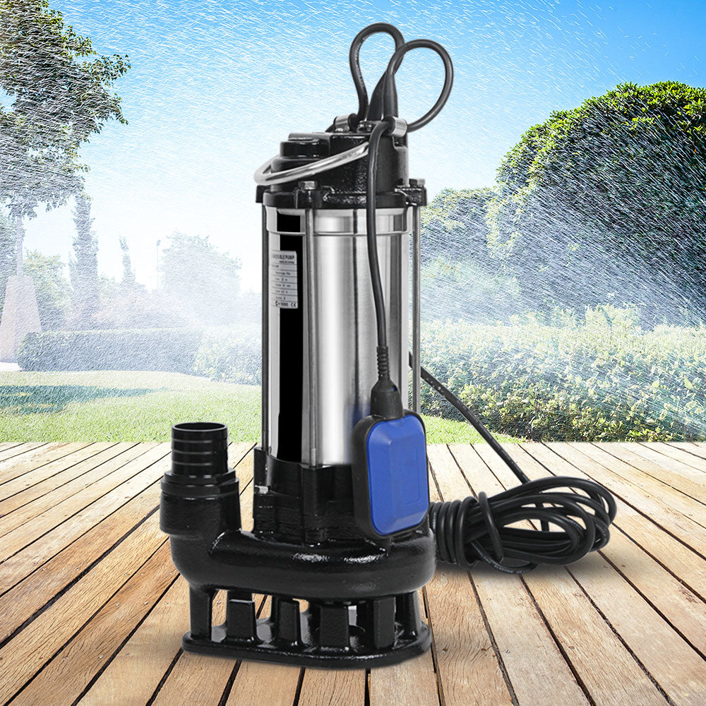 Giantz 2000W Submersible Dirty Water Pump Bore Tank Well Steel Automatic-7