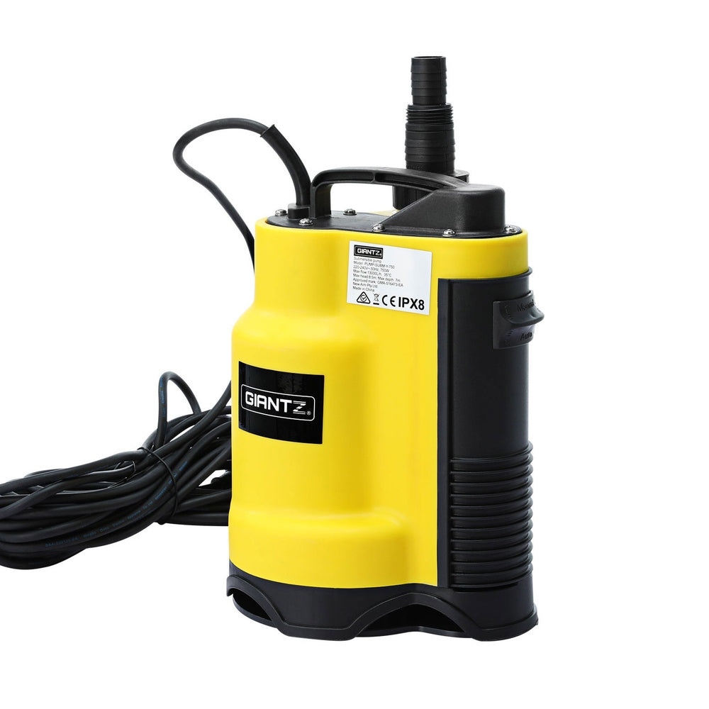 Giantz Garden Water Submersible Pump 750W Dirty Bore Sewerage Tank Well Steel-2