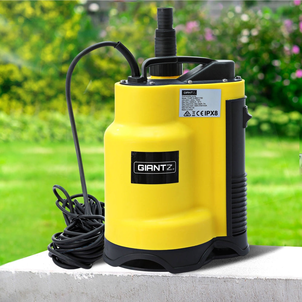 Giantz Garden Water Submersible Pump 750W Dirty Bore Sewerage Tank Well Steel-6