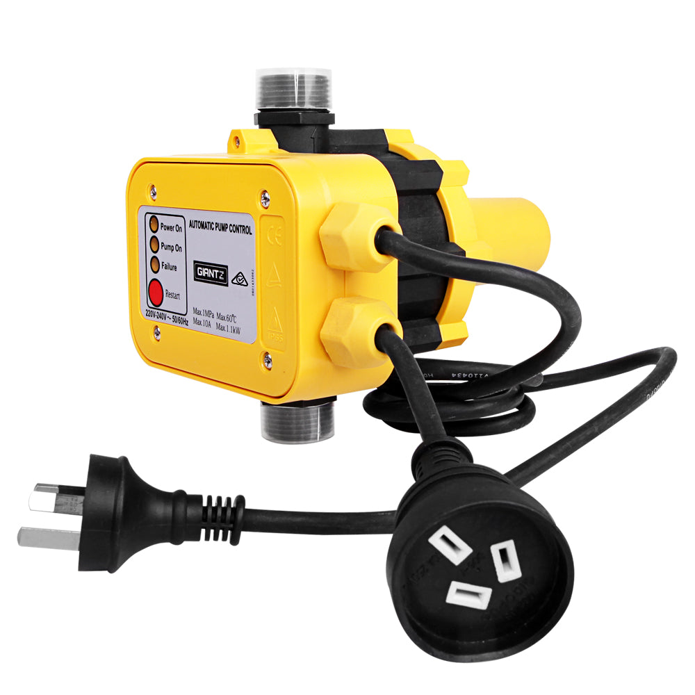 Giantz Water Pressure Pump Controller Auto Switch Control Electric Electronic Yellow-0