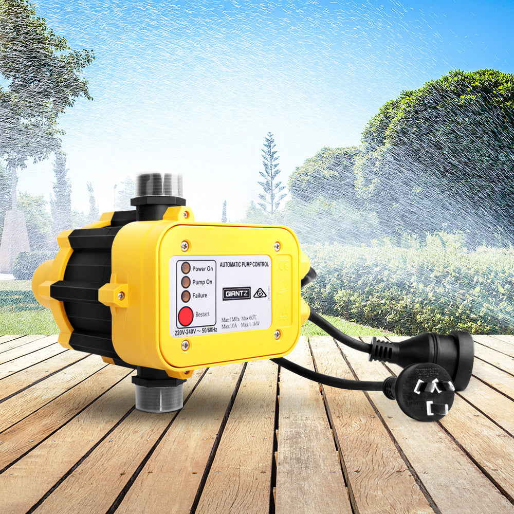 Giantz Water Pressure Pump Controller Auto Switch Control Electric Electronic Yellow-7