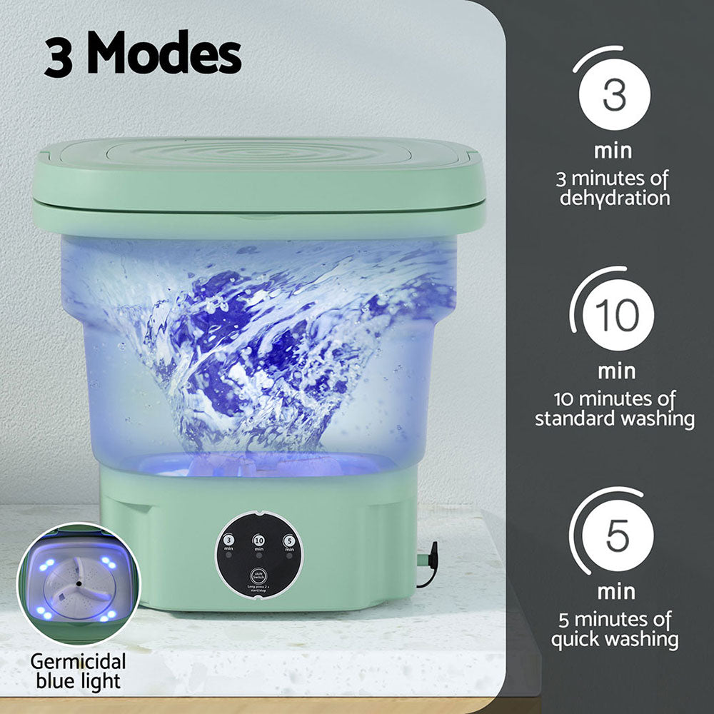 Devanti Portable Washing Machine 8L Green-3