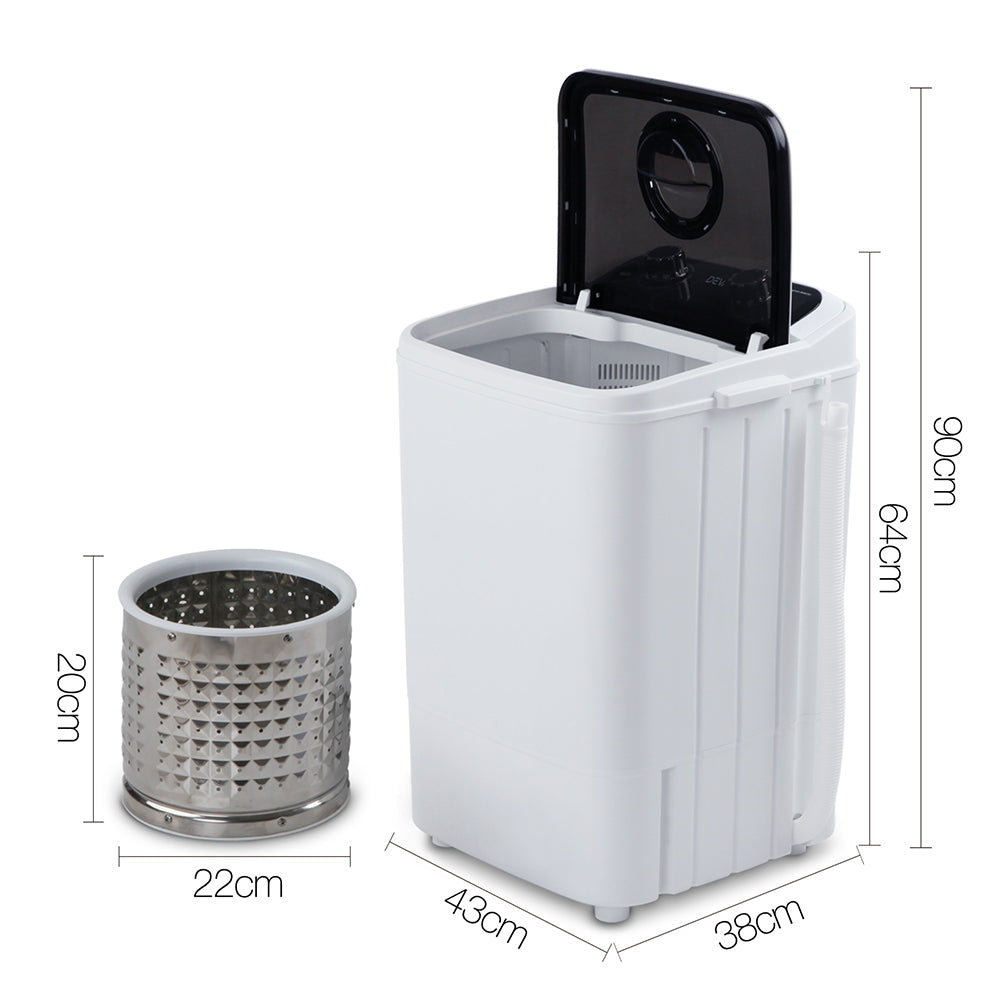 Devanti Portable Washing Machine 4.6KG Black-1