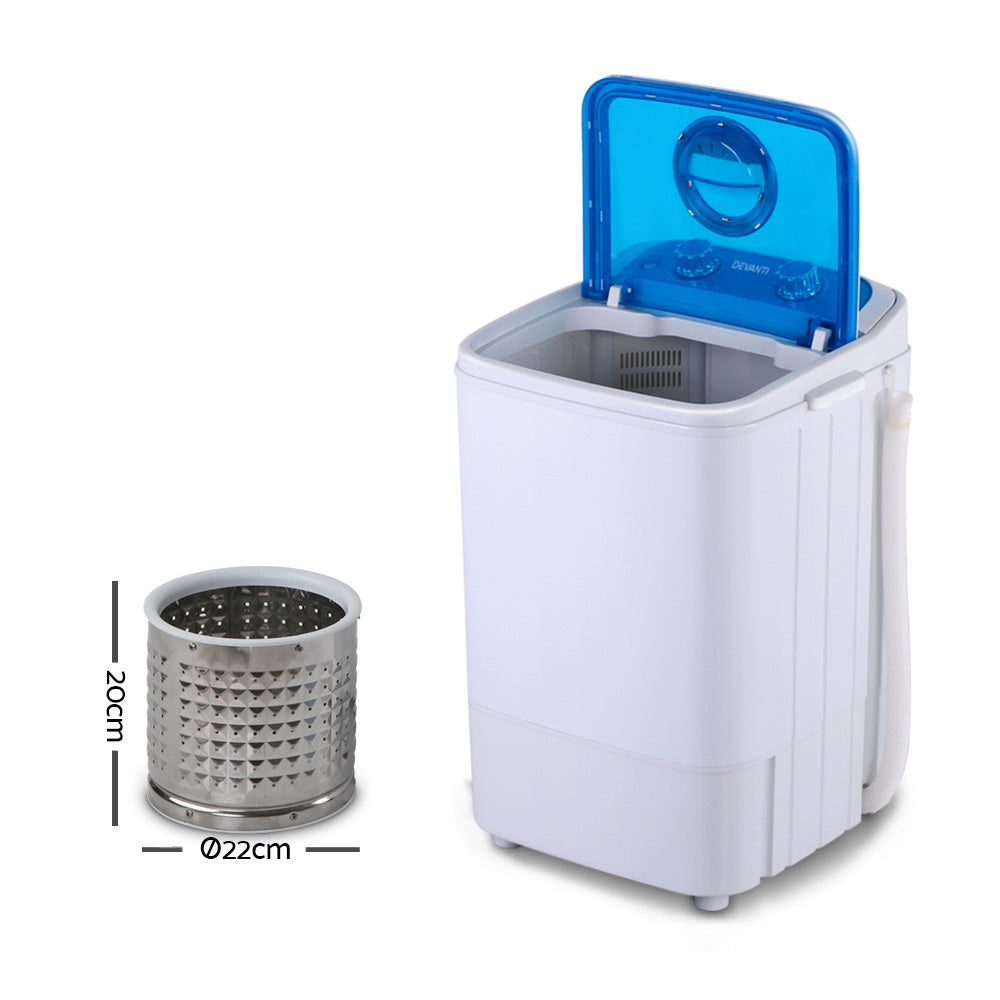 Devanti Portable Washing Machine 4.6KG Blue-2