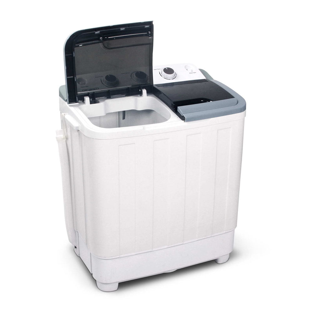 Devanti Portable Washing Machine Twin Tub 5KG White-4