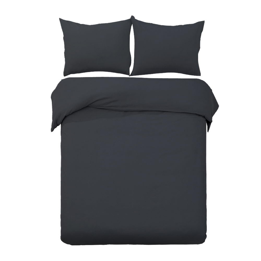 Giselle Bedding Quilt Cover Set Classic Black King-0