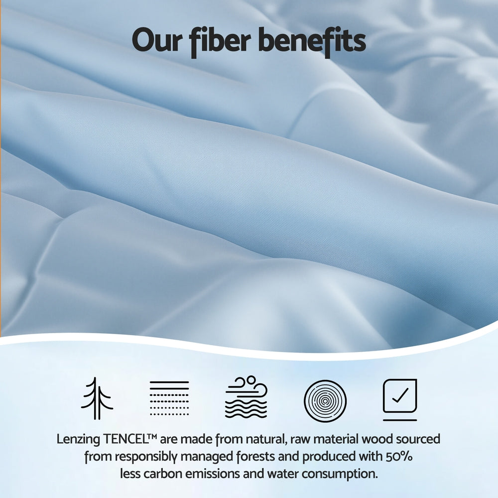 Giselle Tencel Quilt 200GSM Summer Quilts Comforter Doona Light Weight Soft Throw Blanket Queen-3