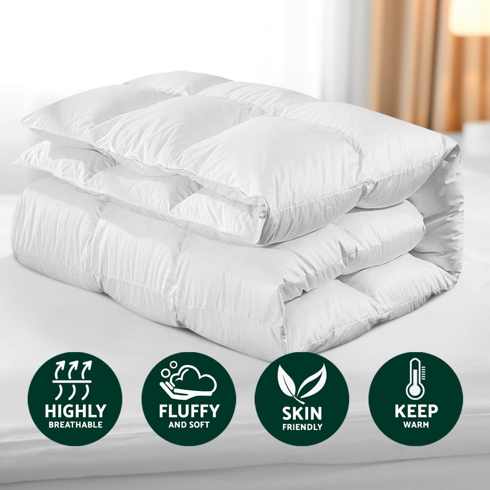 Giselle Bedding 800GSM Goose Down Feather Quilt Winter Blanket Duvet Comforter Double-3