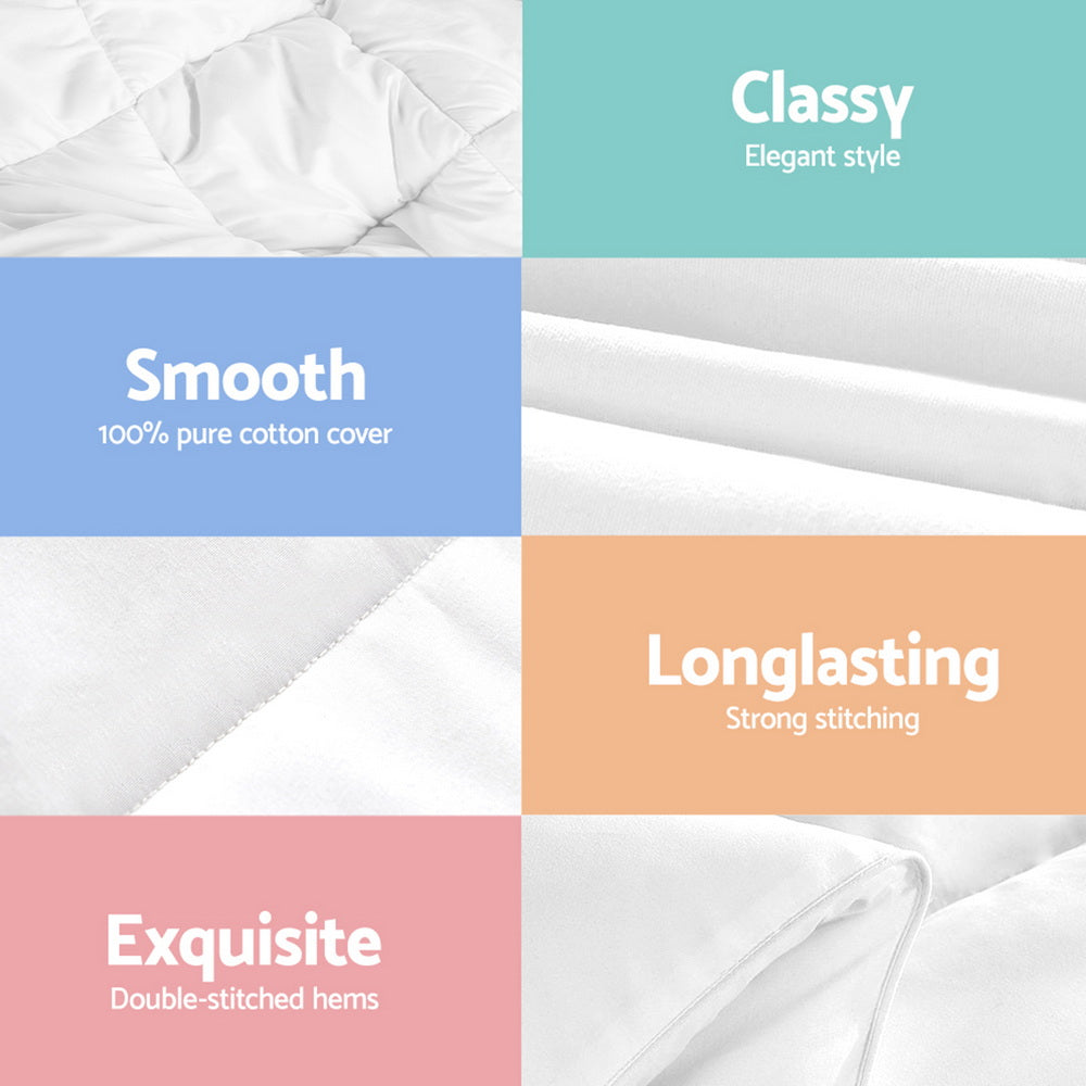 Giselle Bedding 800GSM Goose Down Feather Quilt Winter Blanket Duvet Comforter Double-5