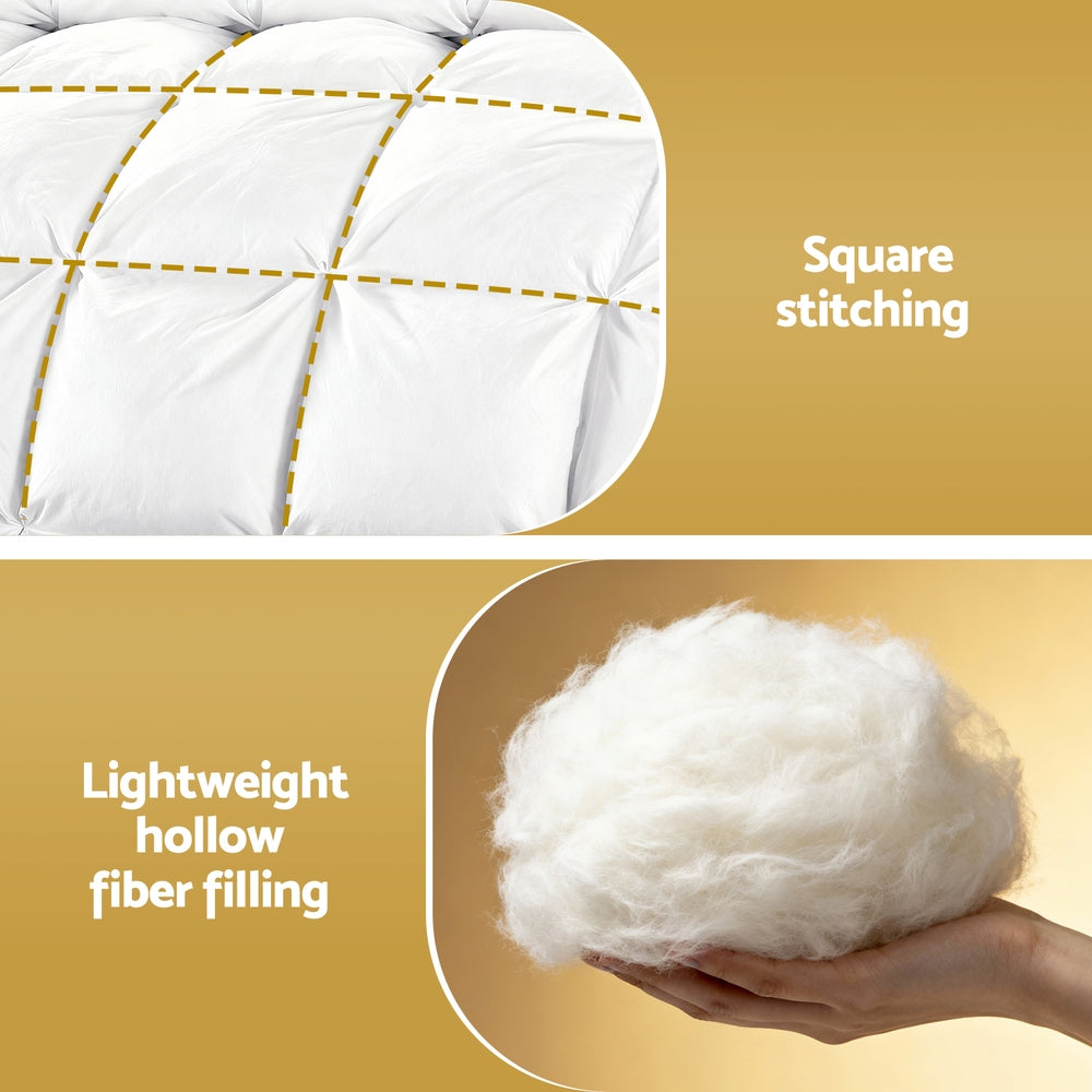 Giselle Bedding Double Size 400GSM Microfiber Quilt All Season Duvet Quilts Comforter Winter Summer-5