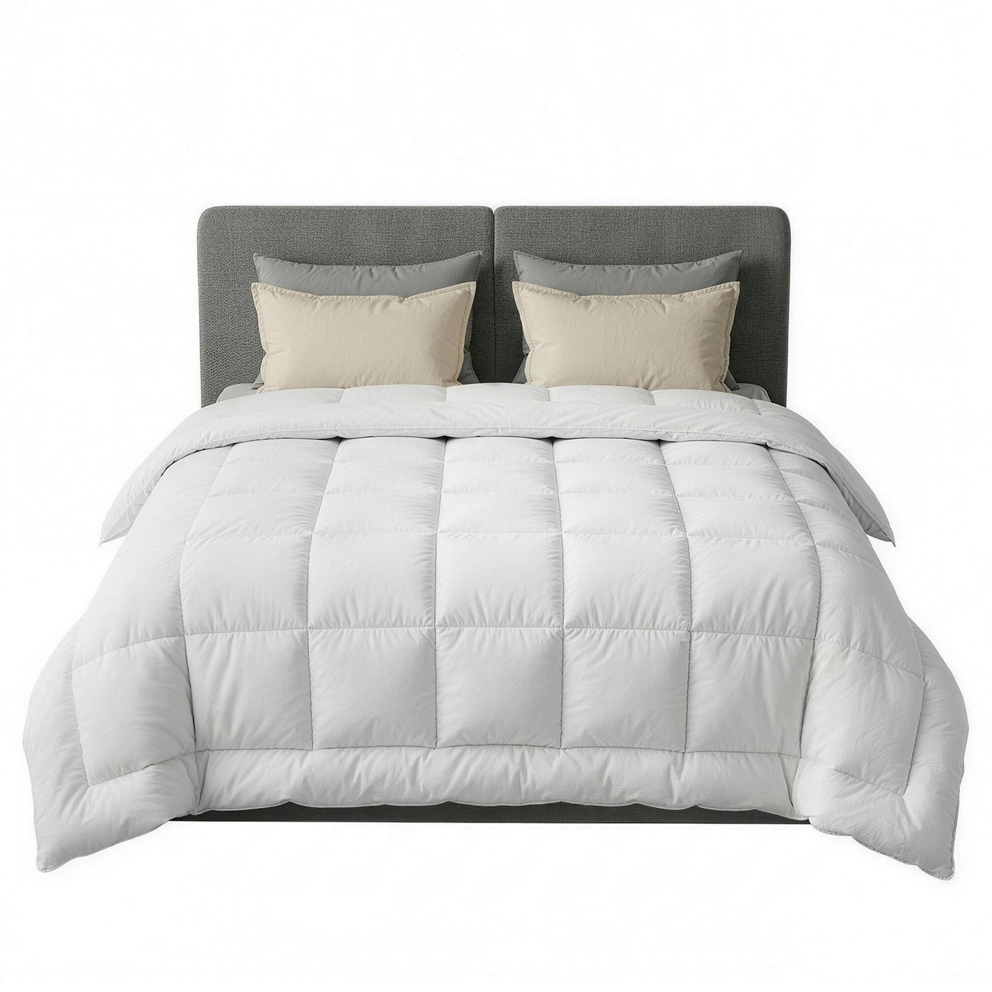 Giselle Bedding Wool Quilt 500GSM Thick Double Winter Doona Baffle Box Construction 100% Wool Filling