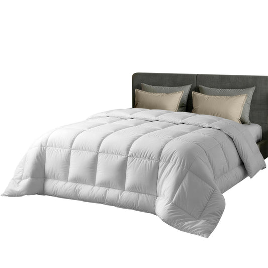 Giselle Bedding Wool Quilt 500GSM Thick Queen Winter Doona Baffle Box Construction 100% Wool Filling