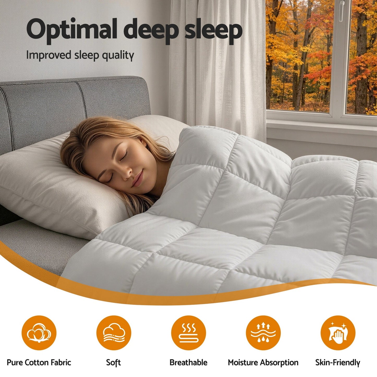 Giselle Bedding Wool Quilt 500GSM Thick Queen Winter Doona Baffle Box Construction 100% Wool Filling