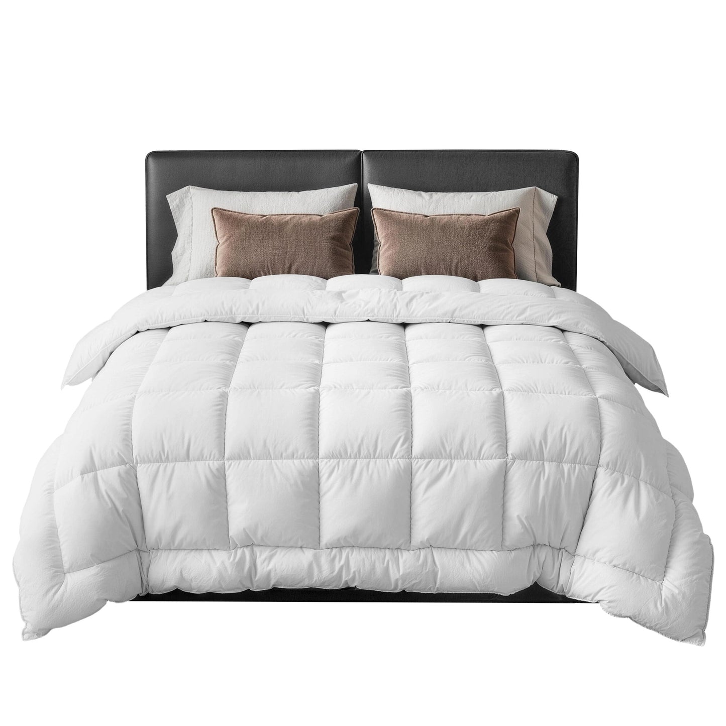 Giselle Bedding Wool Quilt 800GSM Extra Thick King Winter Doona Baffle Box Construction 100% Wool Filling