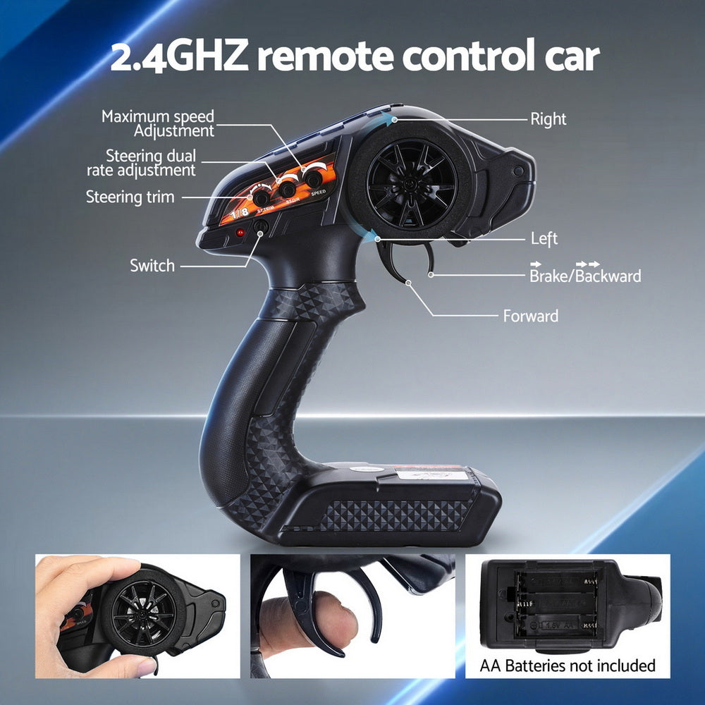 Keezi Kids Remote Control Car Off-Road Truck with Lights Electric Vehicle Toys-4