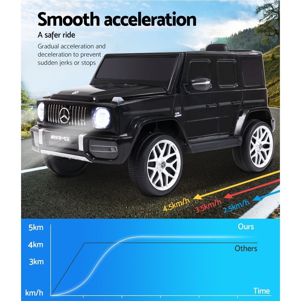 Kids Electric Ride On Car Mercedes-Benz Licensed AMG G63 Toy Cars 12V Black-4