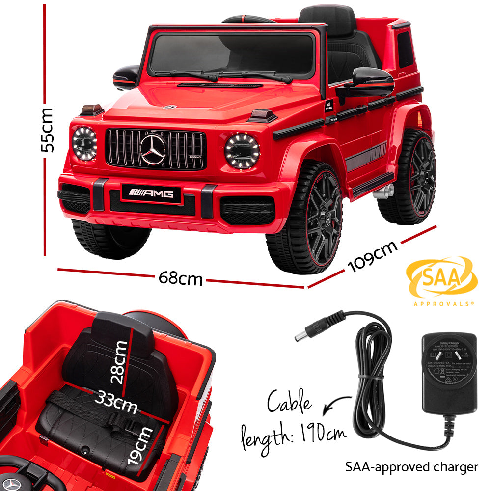 Kids Electric Ride On Car Mercedes-Benz Licensed AMG G63 Toy Cars Remote Red-1