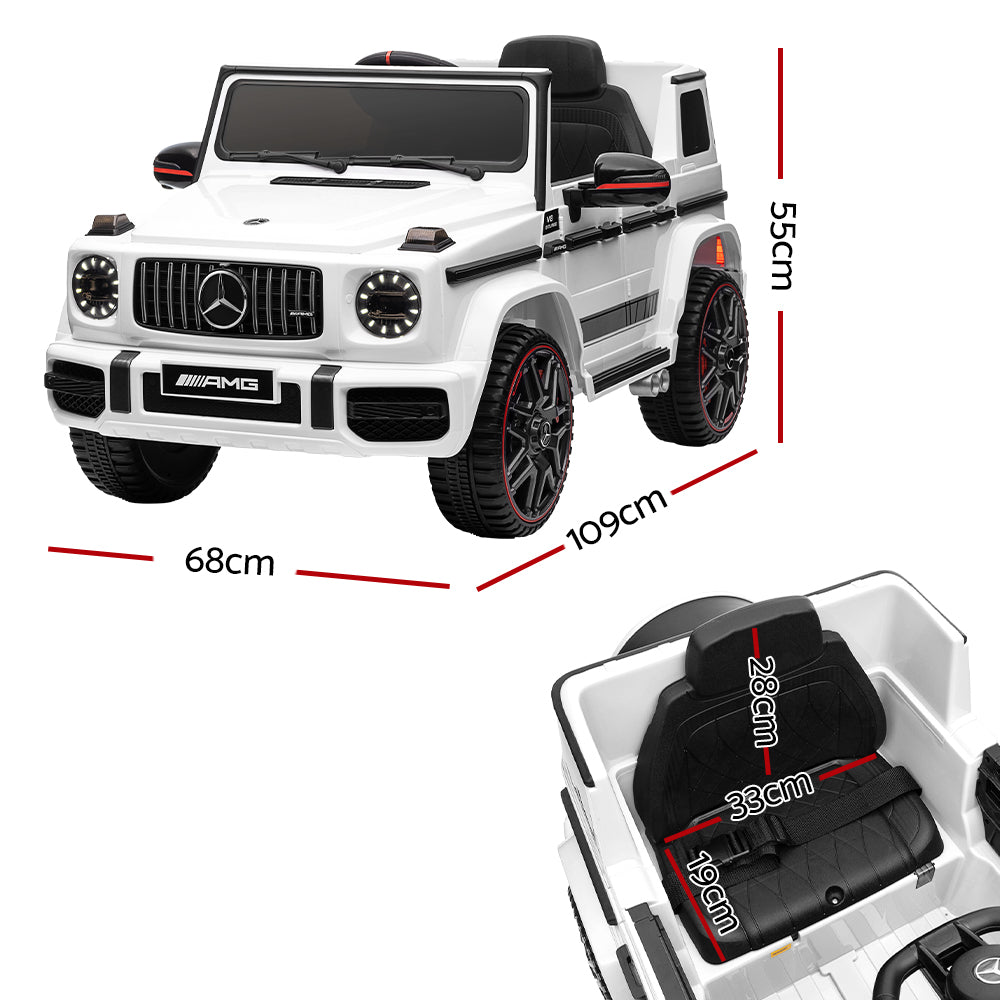 Kids Electric Ride On Car Mercedes-Benz Licensed AMG G63 Toy Cars Remote White-1