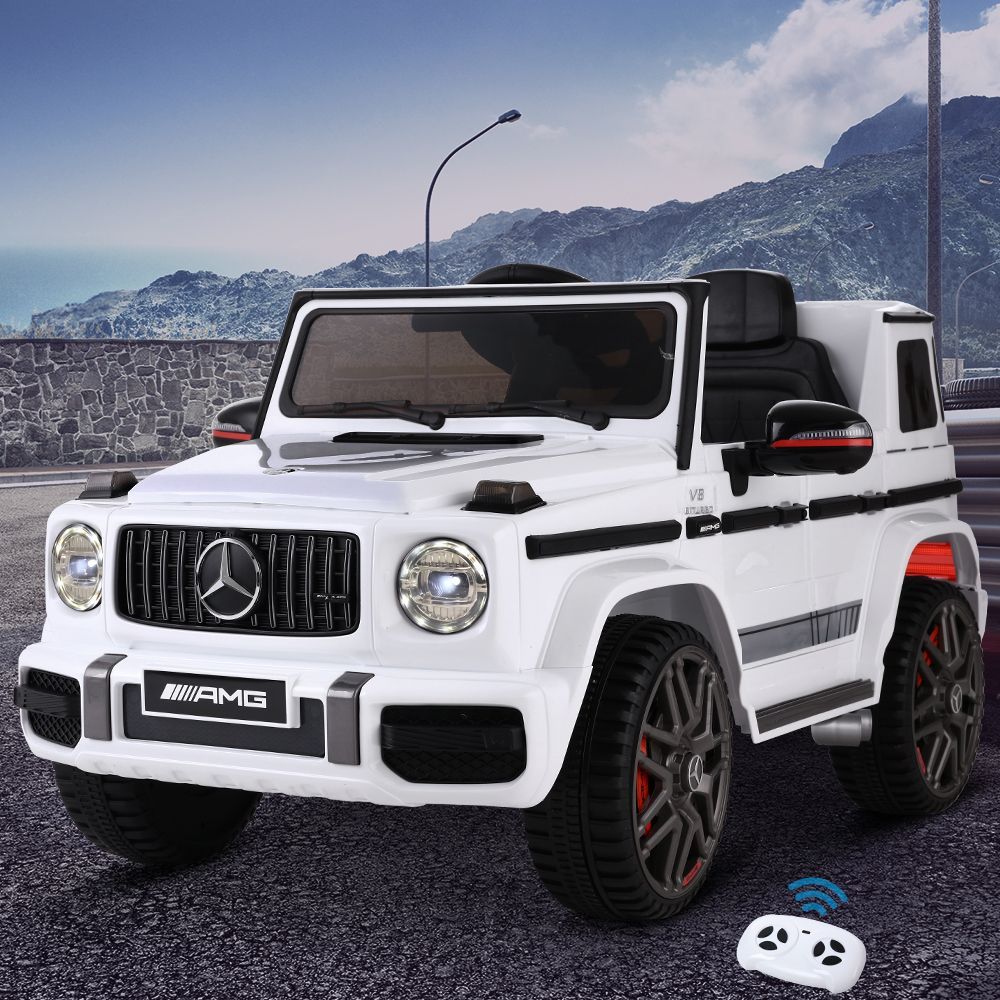 Kids Electric Ride On Car Mercedes-Benz Licensed AMG G63 Toy Cars Remote White-6