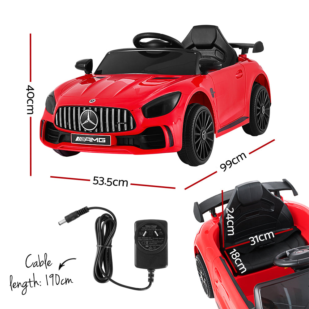 Kids Electric Ride On Car Mercedes-Benz AMG GTR Licensed Toy Cars Remote Red-1